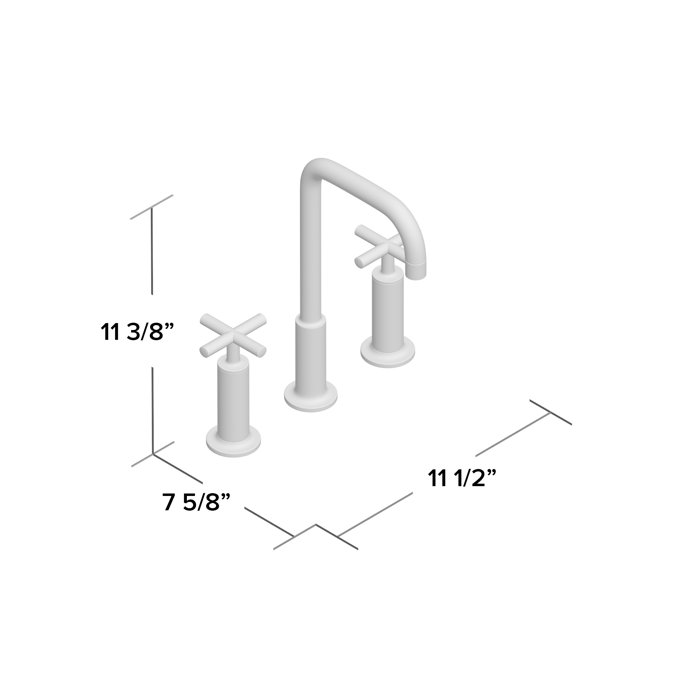 Kohler Purist® Widespread Bathroom Sink Faucet with High Cross Handles